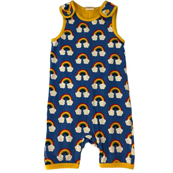Maxomorra Other - Maxomorra Blue Rainbow Romper 18-24m